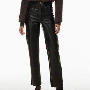 Aritzia black leather Melina pants